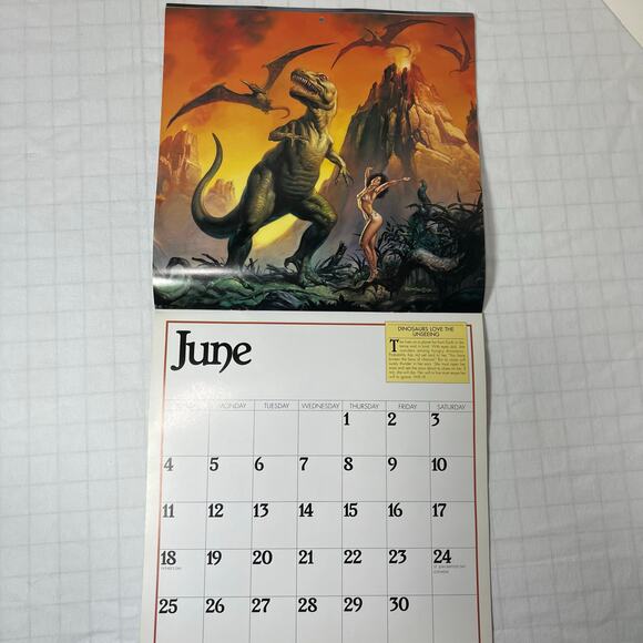 Vintage 1995 Boris Vallejo Fantasy Calendar - Unused same dates again in 2034 - Picture 10 of 16